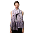 100% Mulberry Silk Scarf – Floral Print Long Wrap, Lightweight Spring Shawl