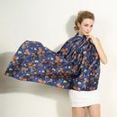 100% Mulberry Silk Square Scarf 108 x 108 cm – Printed Fashion Shawl for Fall and Winter
