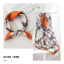 Mulberry Silk Square Scarf 53 – Floral Print Neckerchief for Spring