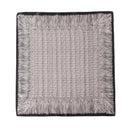 Mulberry Silk Square Scarf with Peony Print – 26 x 26 in, Hand-Rolled Hem