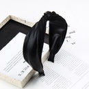 Leather Wide-Band Headband in Black, Caramel, or Beige – Vintage-Inspired Street Style Accessory