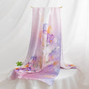 100% Mulberry Silk Floral Print Long Scarf – 170 x 55 cm Gift Box Set for Women, Spring Collection