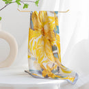 Mulberry Silk Square Scarf 53 – Floral Print Neckerchief for Spring
