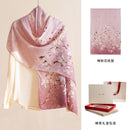 Floral Print Mulberry Silk Square Scarf – 96% Pure Silk Versatile Wrap for Spring