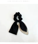 Handcrafted French-Inspired Bow Hair Tie for Women – Soft Fabric Scrunchie with Elegant Drape