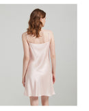 Lace Tie 100% Mulberry Silk Robe & Camisole Set – Romantic V-Neck Loungewear