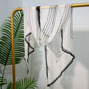 Long Oblique Silk Scarf with Polka Dot Print – 100% Mulberry Silk Lightweight Stole for Neck, Head & Hair, 33 x 160 cm