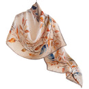 Mulberry Silk Long Scarf – Lightweight Floral Print Shawl for Spring & Summer, Original Design, 55 x 170 cm