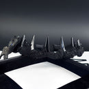 Side angle showing layered crystal detail and curved comb structure