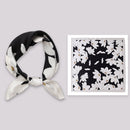 Mulberry Silk Square Scarf 53 – Floral Print Neckerchief for Spring