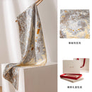 Floral Print Mulberry Silk Square Scarf – 96% Pure Silk Versatile Wrap for Spring