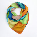100% Mulberry Silk Square Scarf 108 x 108 cm – Printed Fashion Shawl for Fall and Winter