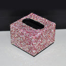 Close-up of sparkling diamond-like surface texture on white variant