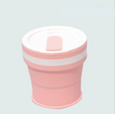 Silicone Folding Camping Cup with Lids Silicone Collapsible Travel Cup