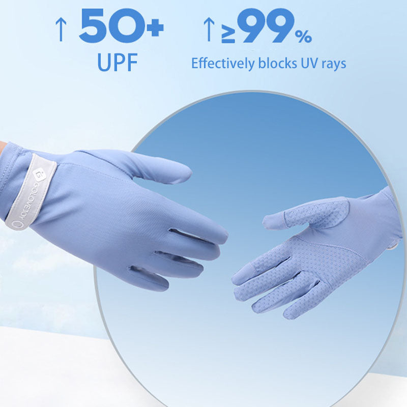 Sunscreen Gloves Summer Thin Women Driving Outdoor Riding Silicone Anti-Slip Breathable Anti-Ultraviolet rays