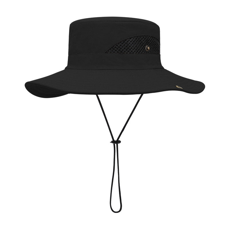 Summer outdoor men's hat sunscreen UV breathable fisherman hat fishing shade hiking cap