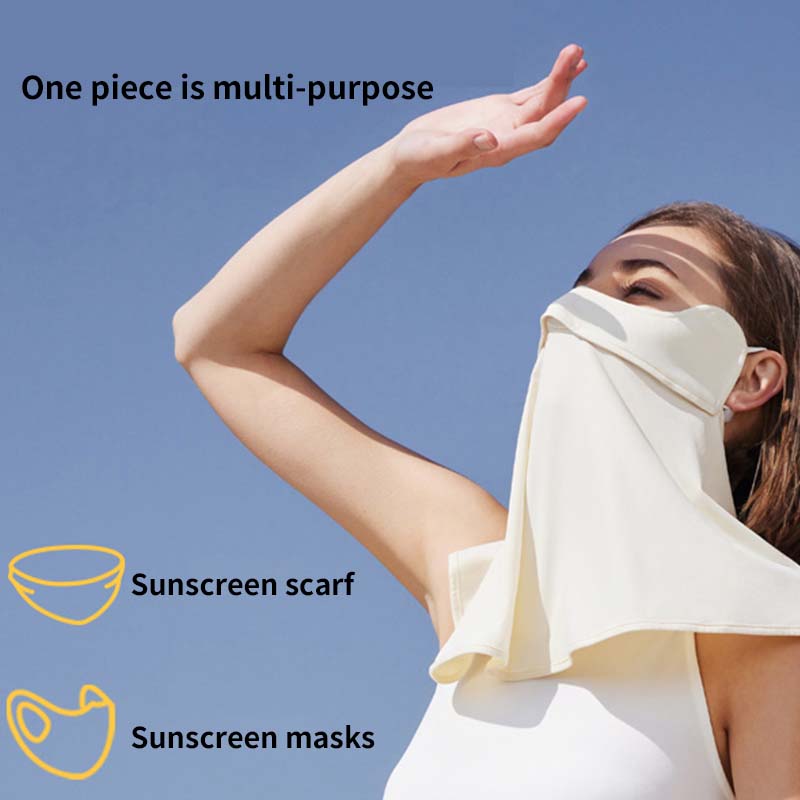 Face Mask Ice Silk Breathable Sun Protection Outdoor Sports Camping Hiking Neck Scarf Running Neck Gaiter Solid Masks for Adult Unisex Adjustable