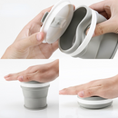 Silicone Folding Camping Cup with Lids Silicone Collapsible Travel Cup
