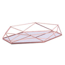 Wrought Iron Three-dimensional Storage Tray Hexagonal Golden Desktop Storage Tray Cosmetics Jewelry Finishing