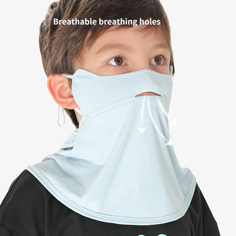 Kids Ice Silk Sunscreen Face Shield Eye Shield Sun Protection UV Exposure Nose Shawl Face Mask