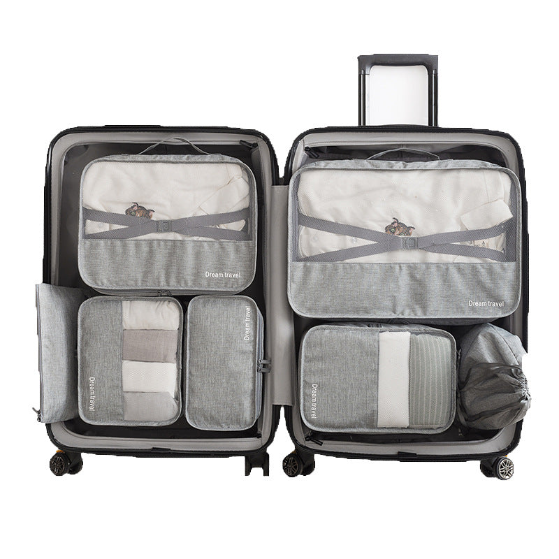 Travel Storage Bag, Portable and Large Capacity 7-piece Waterproof Storage Set