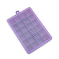 Food Grade 24-Hole Silicone Ice Tray with Lid Square Ice Box Complementary Food Puree, Cheese, Jelly Mold