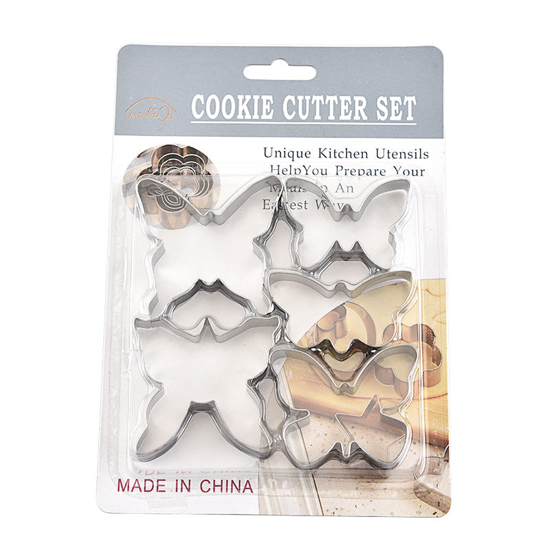 5-piece Stainless Steel Cookie Mold Set