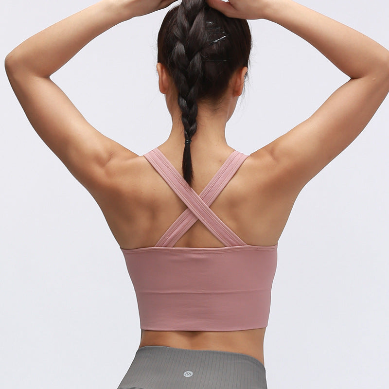 Front Zipper Sports Underwear Women Shockproof Gathered Running Fitness Bra Yoga Vest Wear Bra