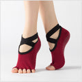 Yoga Socks for Women with Grip & Non Slip Toeless Half Toe Socks for Ballet Pilates Barre Dance 3 Pairs