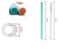Reusable Silicone Straw Set of 6 Pieces