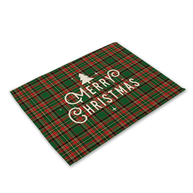 Christmas theme western placemat