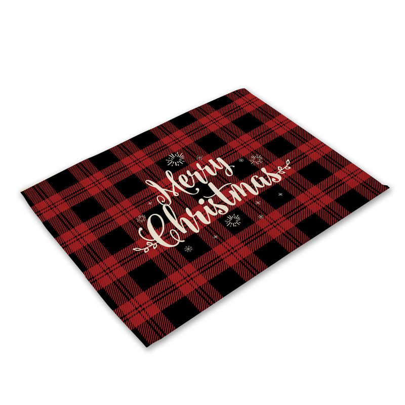 Christmas theme western placemat