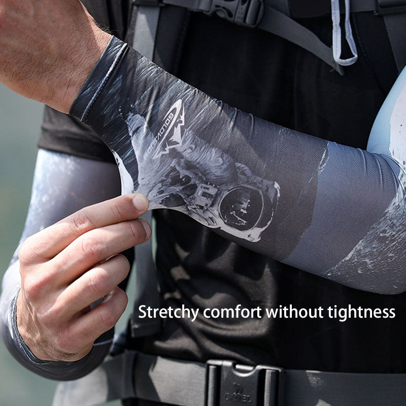 Ice Silk Sunscreen Sleeves Men's Outdoor Riding Fishing Non-slip Breathable Ice Sleeves