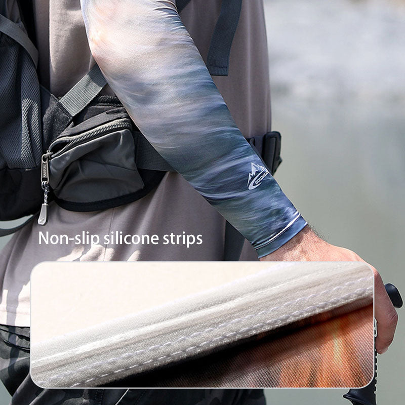 Ice Silk Sunscreen Sleeves Men's Outdoor Riding Fishing Non-slip Breathable Ice Sleeves