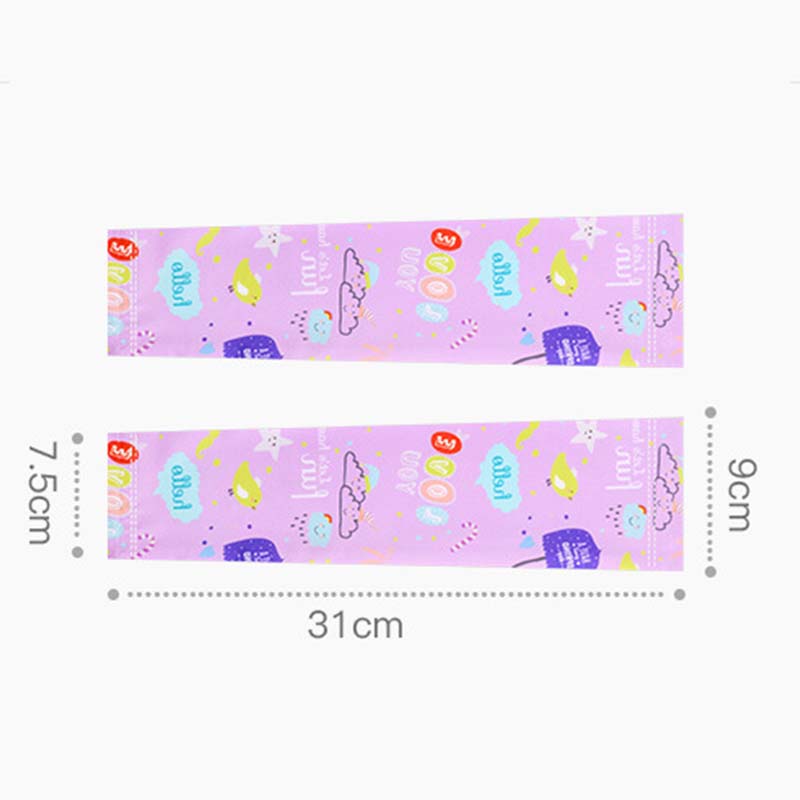 2Pairs Kid Arm Sleeves Sunscreen Sleeves Outdoor UV Protection Cartoon Cute Ice Sleeves for Boys and Girls
