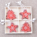 Christmas Decorations Creative Wooden Pendants DIY Mini Christmas Tree Boxed Elk Ornaments