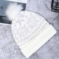 Snowflake Elk Knitted Hat Acrylic Wool Ball Wool Hat