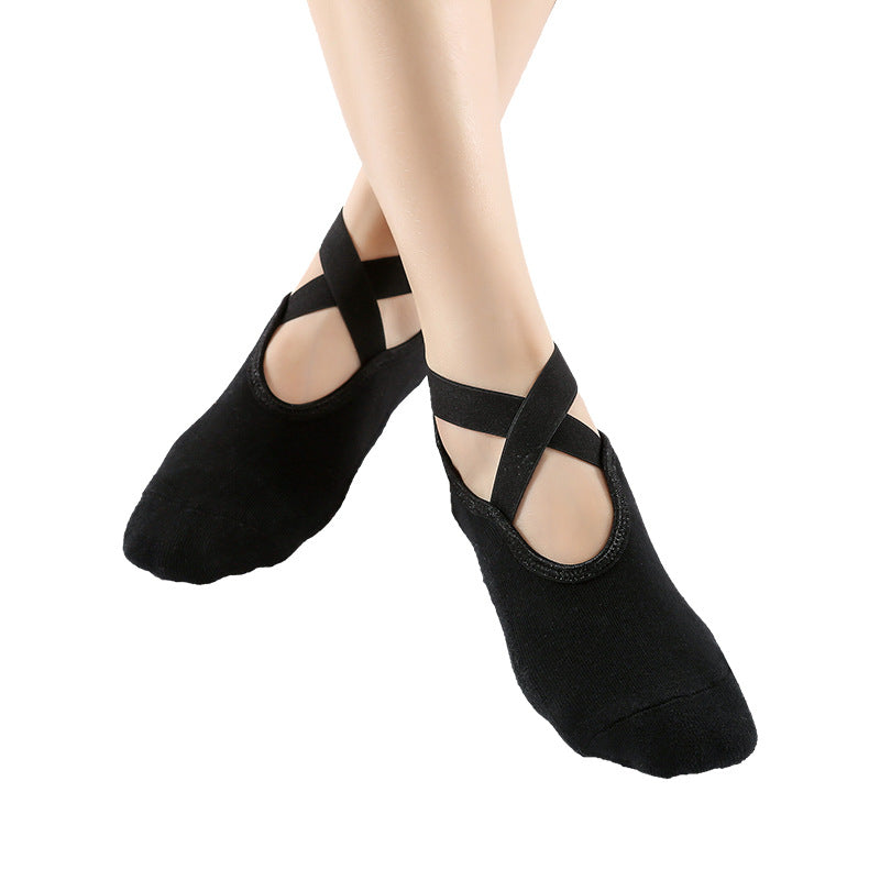 Yoga Socks with Non Slip Grips Cotton Pilates Socks Non Skid Pure Barre Socks 1 Pair