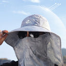 Summer sunshade fisherman hat outdoor mountaineering fishing sunscreen hat neck guard big brim men's hat
