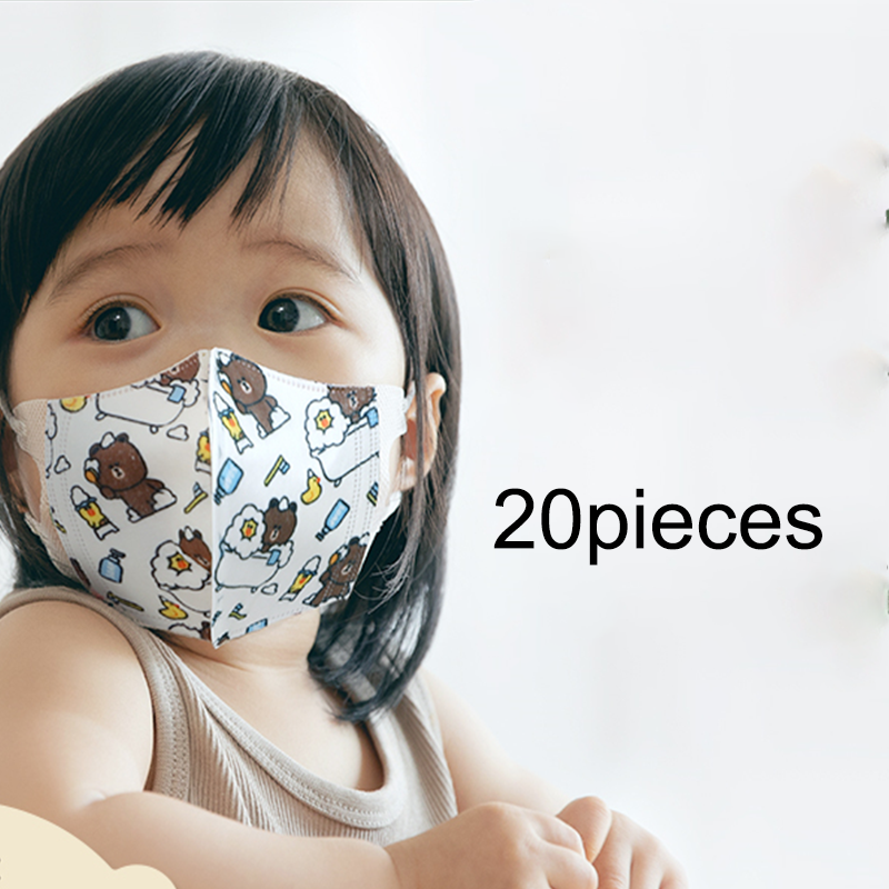 Greennose Mask for Baby Children Infant 3D Stereoscopic Mask (20pieces)