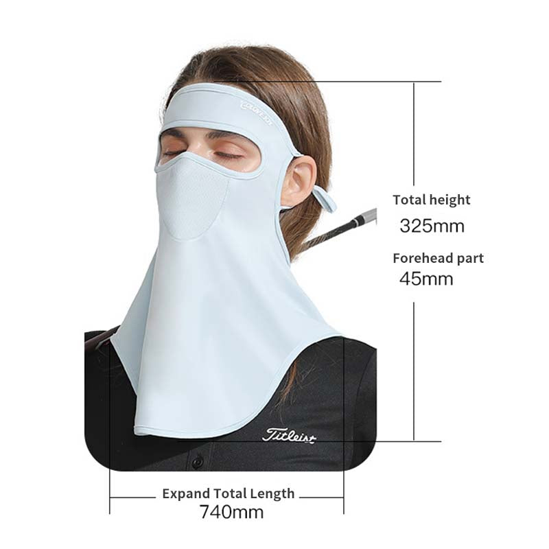 UPF 50+ Unisex Breathable Cooling Face Cover Sun UV Protection Earloop Neck Gaiter Scarf for Summer Outdoor Activities