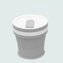 Silicone Folding Camping Cup with Lids Silicone Collapsible Travel Cup