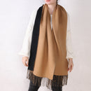 Cashmere-like Solid Color Double-sided Scarf Shawl