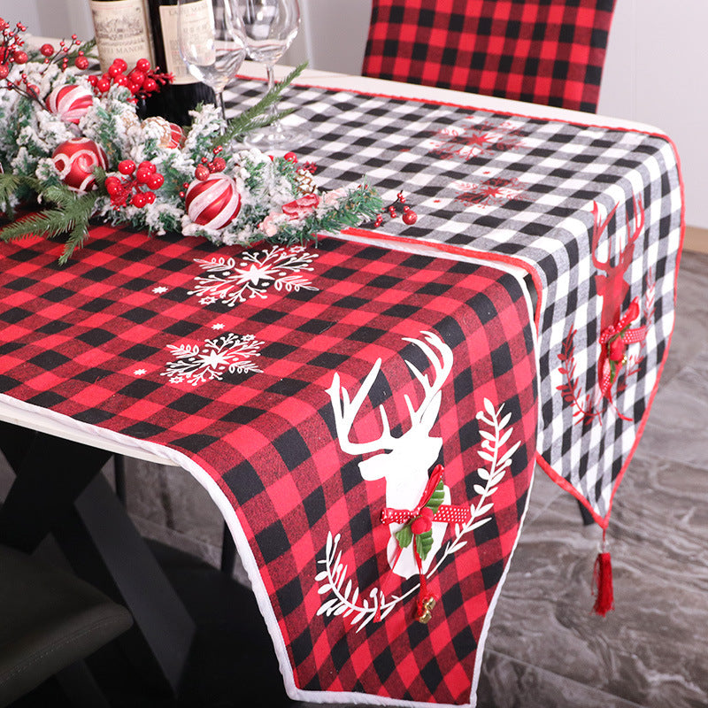 Christmas Table Runner Tablecloth Table Set Holiday Decoration