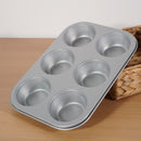 Muffin Cake Pan, 6-Cavity Non-Stick Cupcake Pan Bakeware for Oven Baking