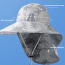 Summer sunshade fisherman hat outdoor mountaineering fishing sunscreen hat neck guard big brim men's hat