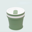 Silicone Folding Camping Cup with Lids Silicone Collapsible Travel Cup