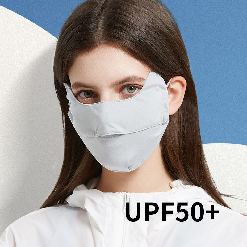 Sunscreen mask female face shield eye shield sun protection UV dustproof breathable ear-hanging anti-fog