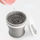 Silicone Folding Camping Cup with Lids Silicone Collapsible Travel Cup