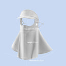 Summer Ice Silk Sunscreen Face Mask Full Face Female Frontal Neck UV Mask Removable Brim Face Kini